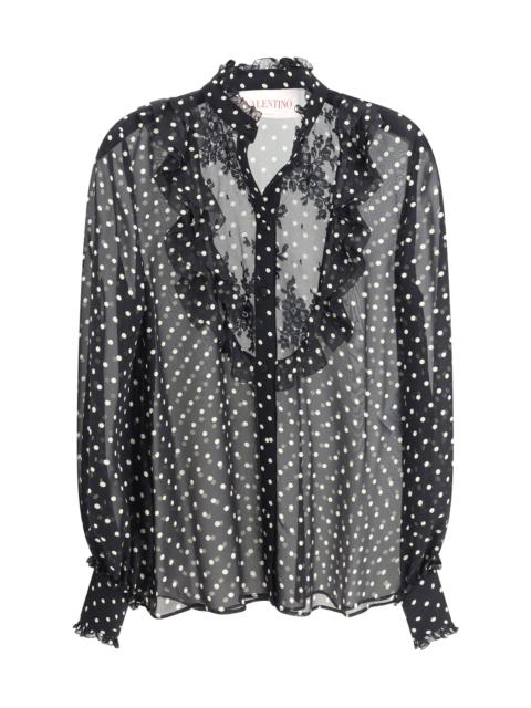 Valentino Valentino Women Shirt | Pattern | Light Georgette Pois M