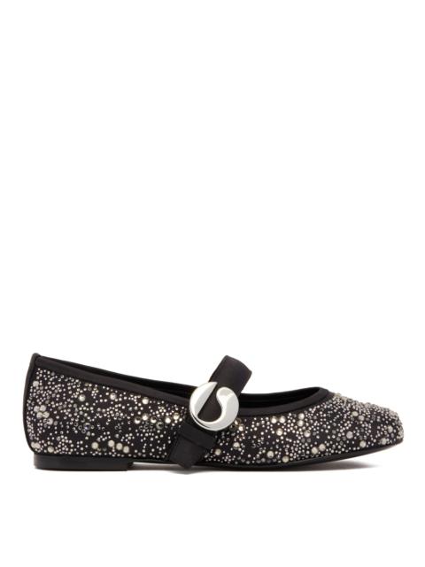 COPERNI Black Mary Jane Flats with Crystals