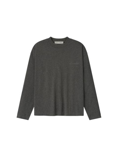 ESSENTIALS Fear of God Essentials Embroidered Classic Fit L/S Shirt Charcoal Heather