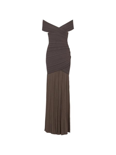 Balmain Balmain Off-the-shoulder Maxi Dress