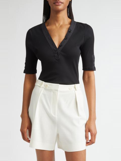 DEREK LAM 10 CROSBY Derek Lam 10 Crosby Adrian Rib Top in Black at Nordstrom