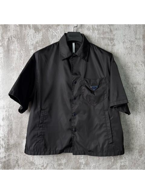 Prada Prada Triangle Logo Sleeve Shirt