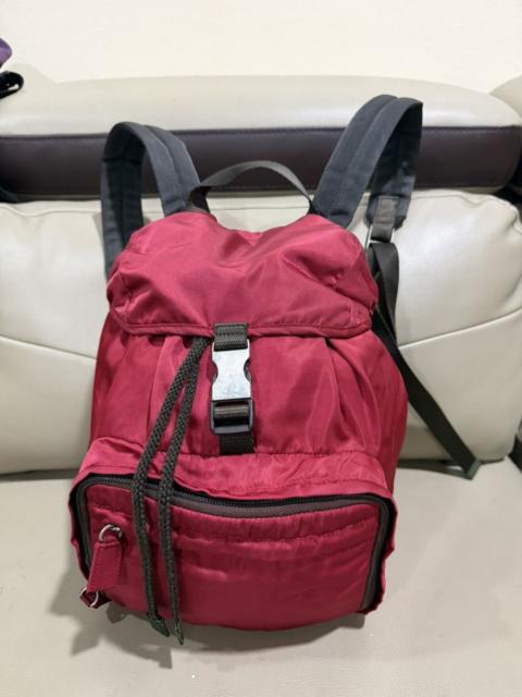 Prada Authentic Prada Tessuto Nyalon Red Backpack
