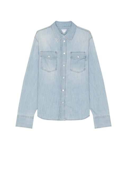 Bottega Veneta Bleached Light Denim Shirt