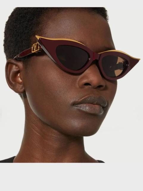 Valentino NEW VALENTINO V-GOLDCUT VLS-114B BORDEAUX CAT EYE SUNGLASSES