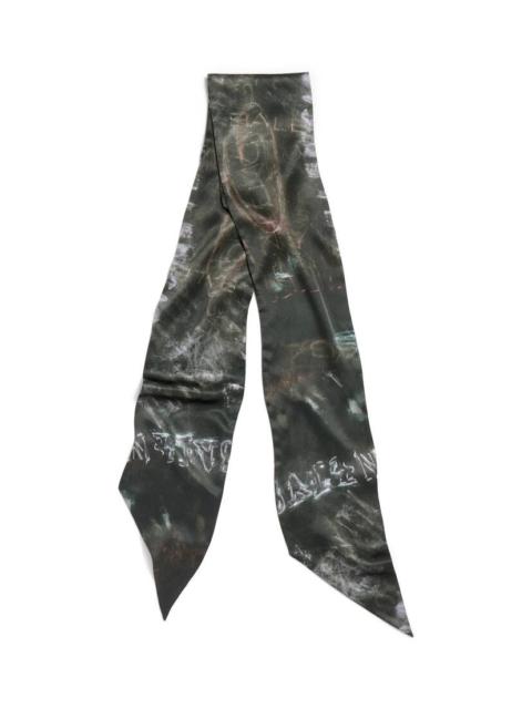 BALENCIAGA Women's Washed Crayon Scarf in Washed Black