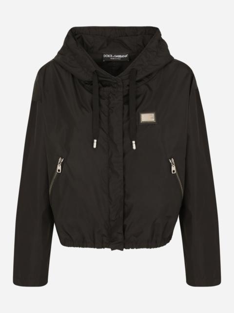 Dolce & Gabbana Technical fabric windbreaker with hood