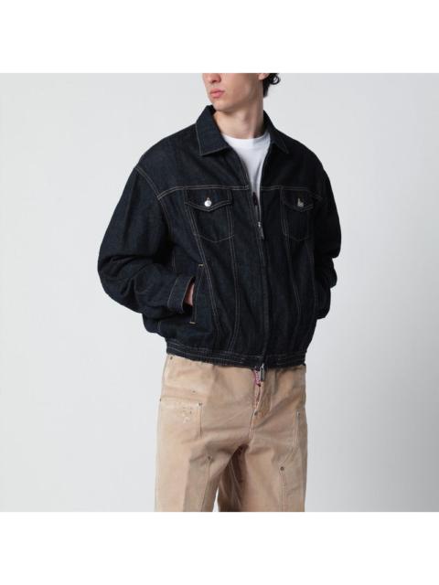 DSQUARED2 Dsquared2 Navy Blue Zip-Up Denim Jacket Men
