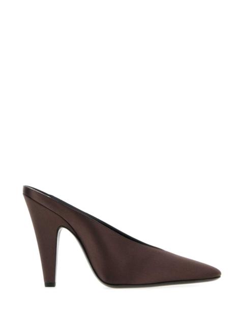 Alaïa Alaia Women Brown Satin Cone Mules