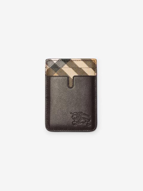 Burberry Pop Check Magnetic Card Case