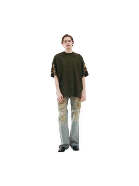 MASTERMIND WORLD T-SHIRT WITH LOGO ON SLEEVES (GREEN)