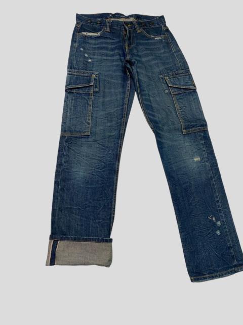 Polo Ralph Lauren CARGO RALPH LAUREN MULTIPOCKET LOW WAIST DISTRESSED DENIM