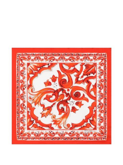 Dolce & Gabbana Dolce & Gabbana Women Maiolica Print Silk Foulard