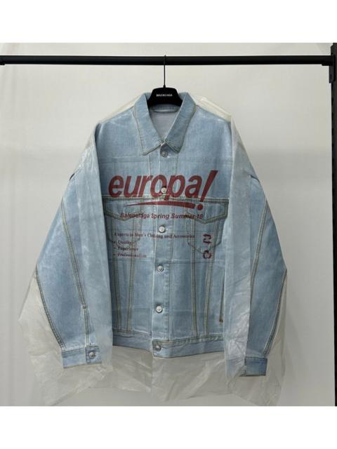 BALENCIAGA Balenciaga SS18 Europa Plastic Denim Jacket