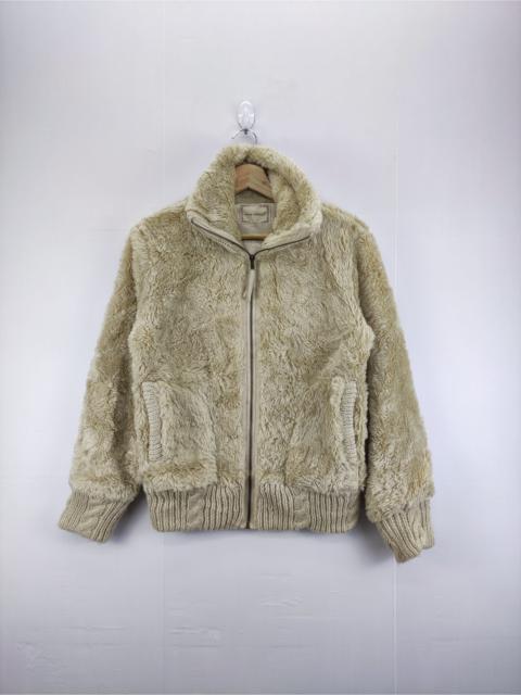 Other Designers Vintage Sweater Faux Fur Zipper by Navy Nature