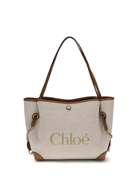 Chloé Chloé Clover Canvas Tote Bag Clay Brown