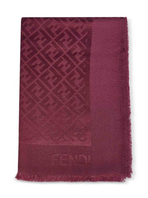FENDI Fendi Silk Women Cherry Silk And Wool Ff Shawl