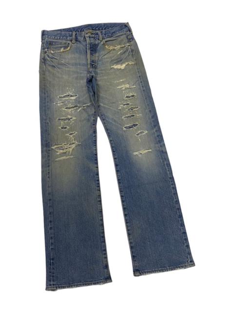 Other Designers TAKEO KIKUCHI DISTRESSED DENIM JEANS RIPPED JEANS