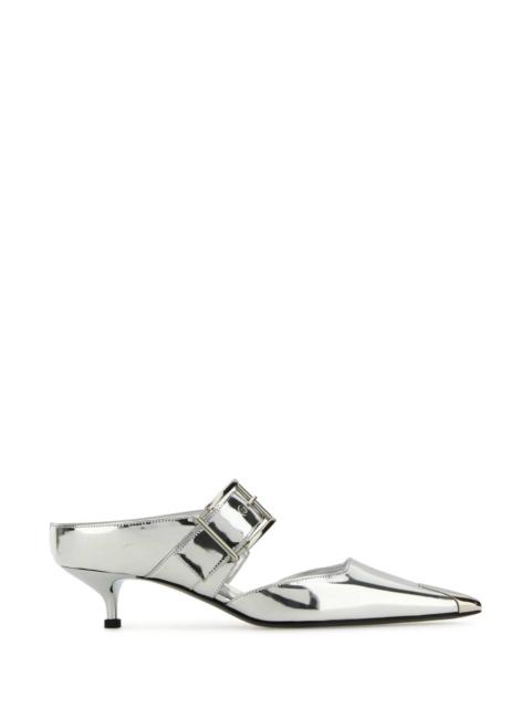 Alexander McQueen Alexander Mcqueen Women Silver Leather Punk Pumps