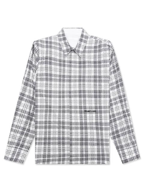Helmut Lang PLAID LOGO SHIRT - WHITE