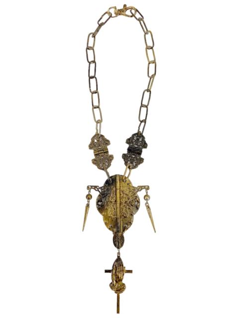 Jean Paul Gaultier Jean Paul Gaultier 90s Sample Oversized HInge Spike Cross Chain Necklace