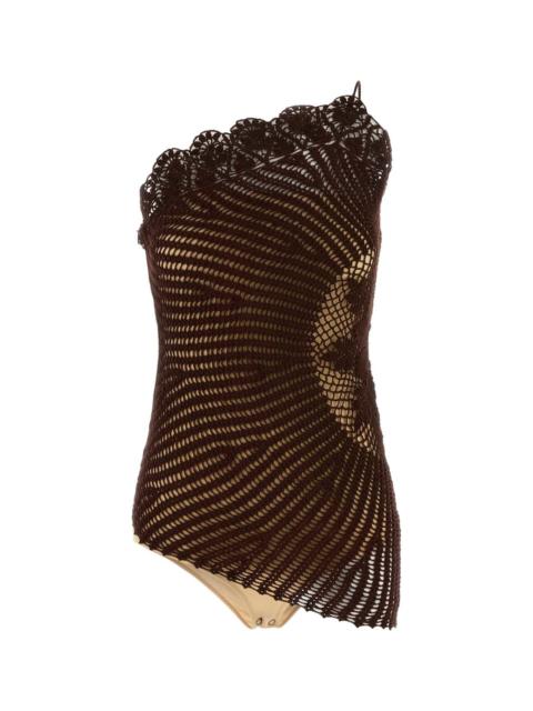 MAGDA BUTRYM Brown Crochet Top