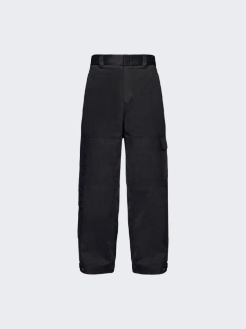 Cotton Drill Cargo Trousers Black