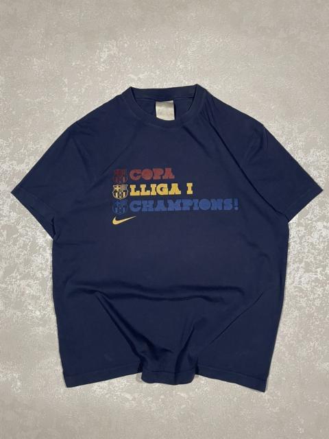 Nike Vintage 2008 2009 Nike FC Barcelona Champions T-Shirt Tee