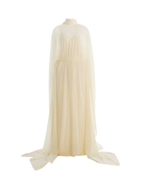 De La Vali Nila Chiffon Maxi Dress ivory