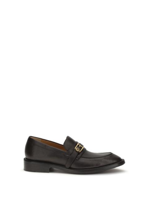 VERSACE Versace Leather Loafers with Medusa Ebano-Gold