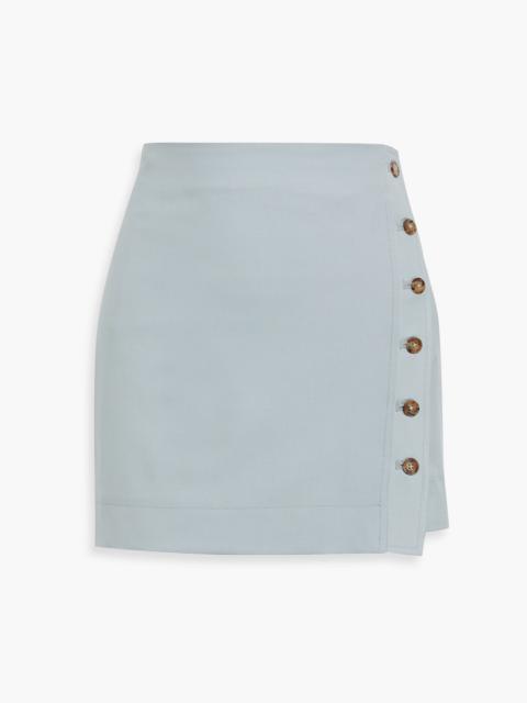 Loulou de Saison Mahaz wool-twill mini wrap skirt