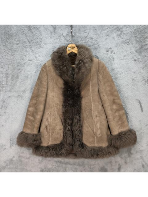 Other Designers Vintage - ADAR MADE IN SPAIN ECHT LEDER FAUX FUR COAT #5899-42