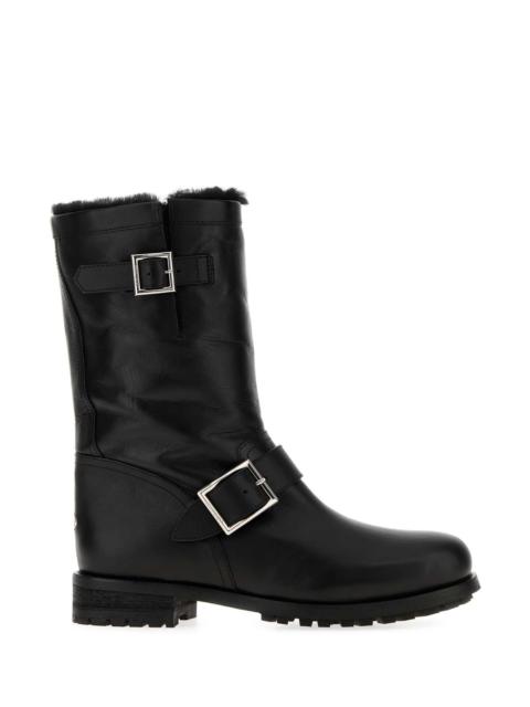 JIMMY CHOO Jimmy Choo Women Black Leather Biker Boots