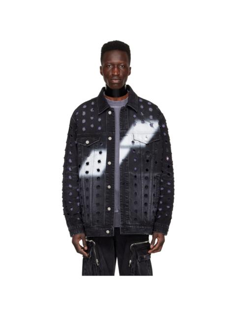 We11done Black Logo Denim Jacket