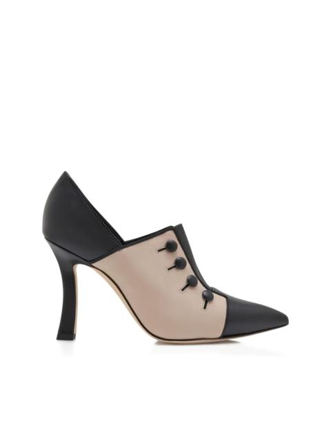 Manolo Blahnik button heel pumps