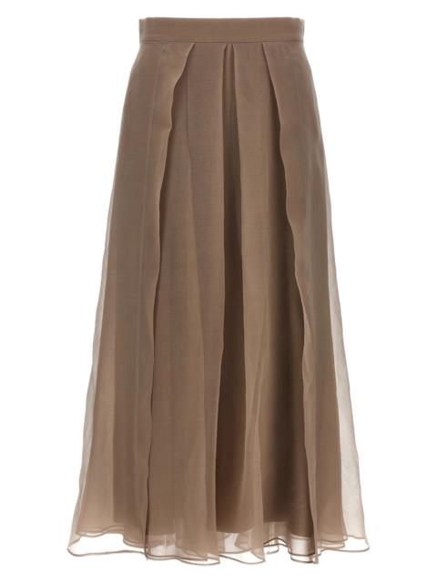 Brunello Cucinelli 'Paneled Circle' skirt