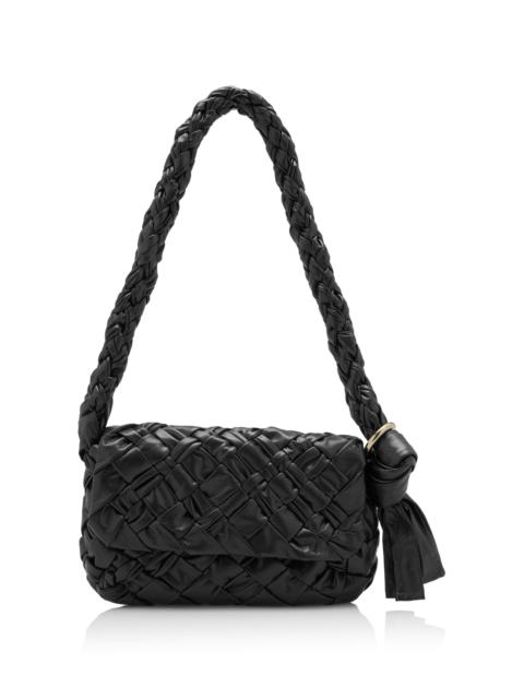 Bottega Veneta Kalimero Citta' Intrecciato Leather Bag black
