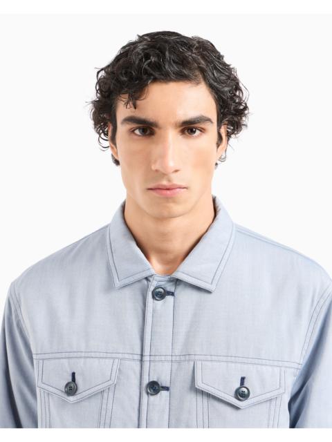 GIORGIO ARMANI BLOUSON IN SILK CANVAS