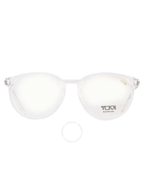 TUMI Tumi Reading Oval Men's Eyeglasses VTU801 CRY 50 +2.50