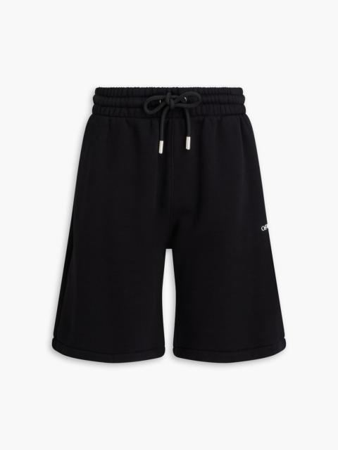 Off-White Logo-print French cotton-terry drawstring shorts