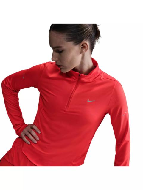 Nike Women's Swift Dri-FIT UV 1/4-Zip Running Top-Red