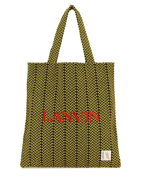 Lanvin Embroidered canvas Lanvin X Future Curb shopping bag