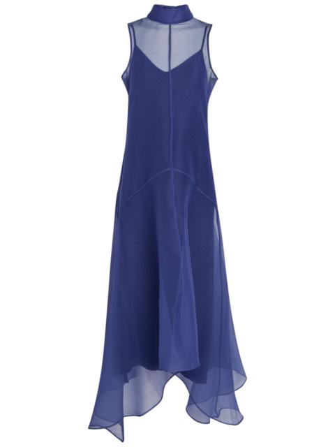 STAUD Staud Auden Asymmetric Organza Midi Dress
