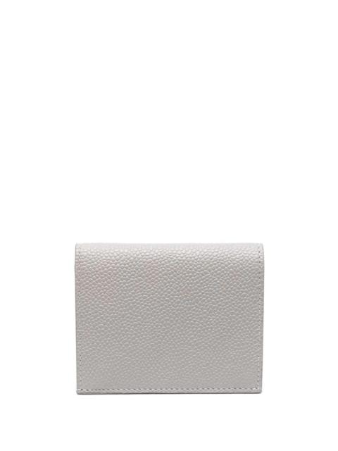 Thom Browne Double Card Holder In Pebble Grain