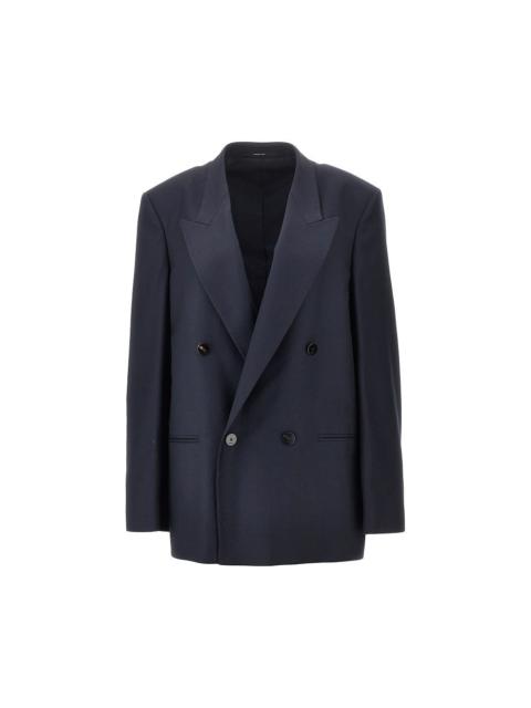GUCCI Gucci Light Wool Double-breasted Jacket Blue Women
