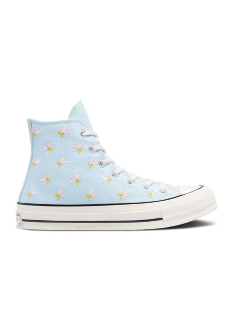 Converse WMNS CHUCK 70 HIGH 'EMBROIDERED FLORAL PRINT - CHAMBRAY BLUE'