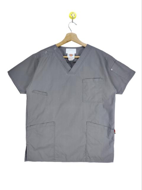 Other Designers Steals🔥Vintage Dickies Gray Scrub Top Unisex Multipocket