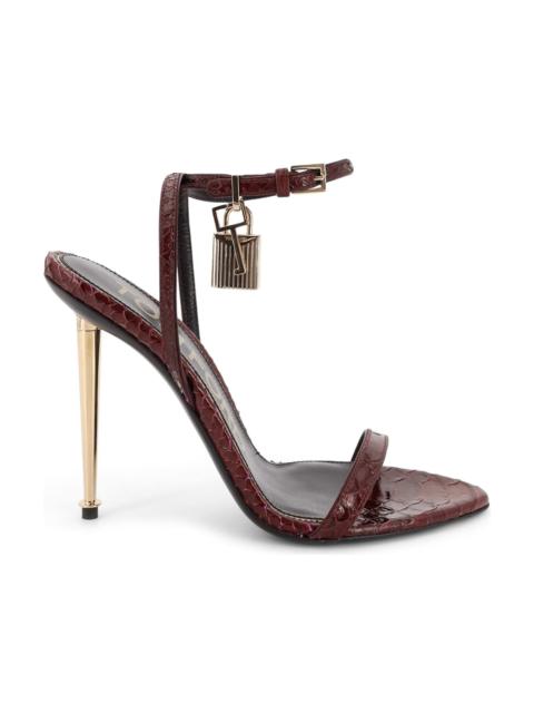 TOM FORD Laminated Leather Sandals With Iconic Padlock