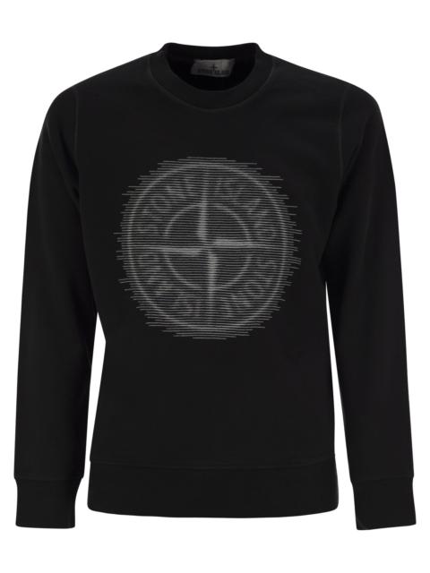 Stone Island Stone Island Men Crew-Neck Sweatshirt With Optical Three