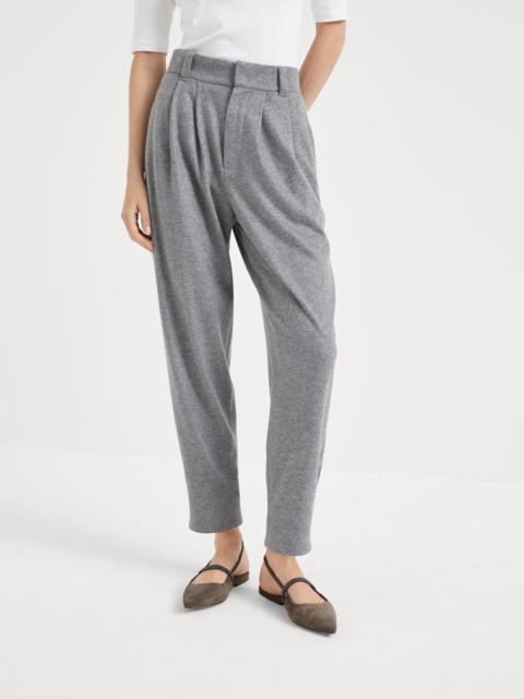 Brunello Cucinelli Cashmere jersey tailored trousers
